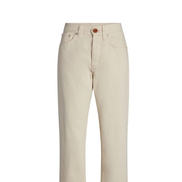 Daily Denim Hype by AG Jeans in Bone ButtonFly Classic Crop Jean Bull Denim 24 - Picture 3 of 15